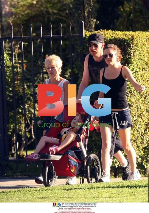 Anna Friel and family out for a stroll