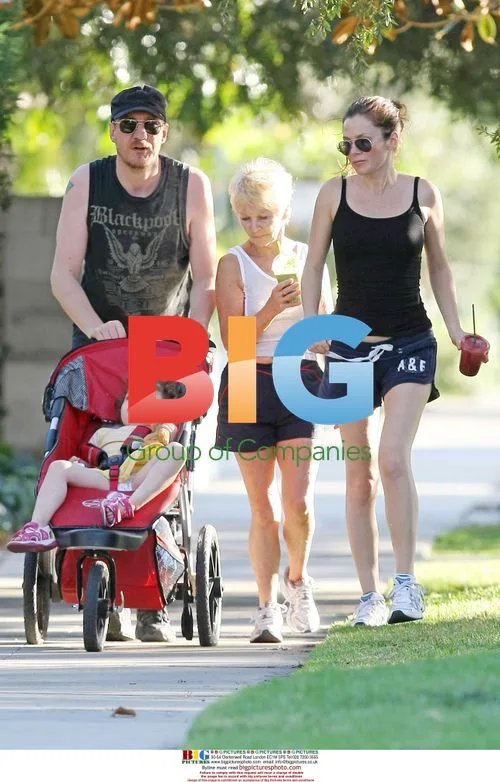 Anna Friel and Family in Hollywood Hills