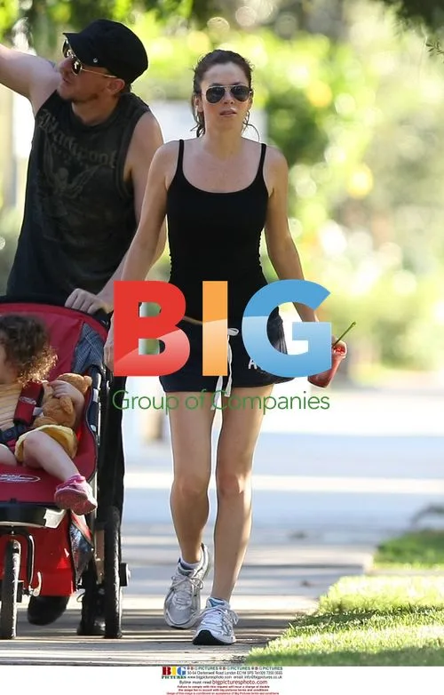 Anna Friel and family take stroll in Hollywood Hills