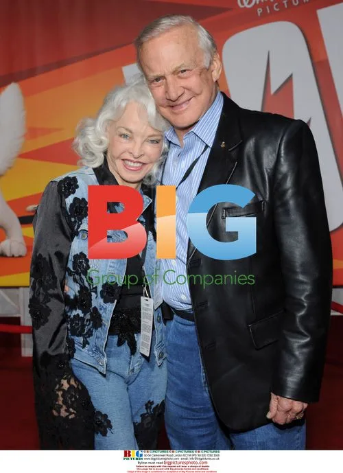 Buzz Aldrin and wife Lois at Bolt premiere
