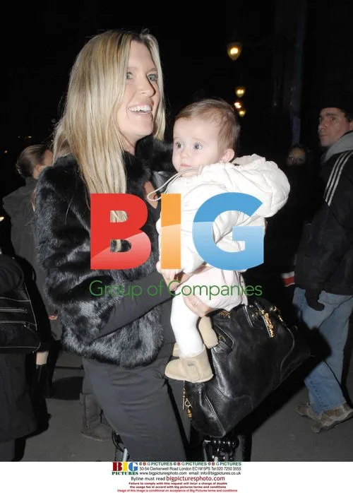 Tina Hobly and daughter at Somerset House Ice Rink