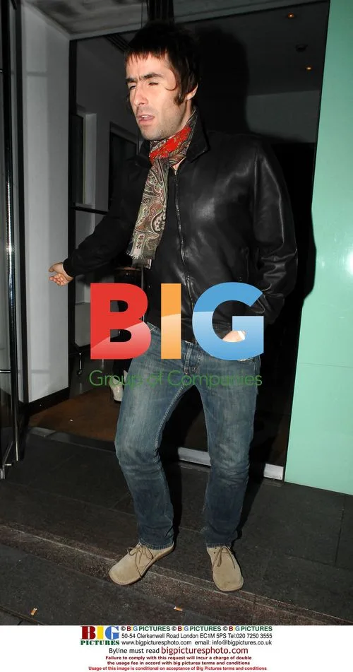 Liam Gallagher Leaves Nobu with Wife and Friends