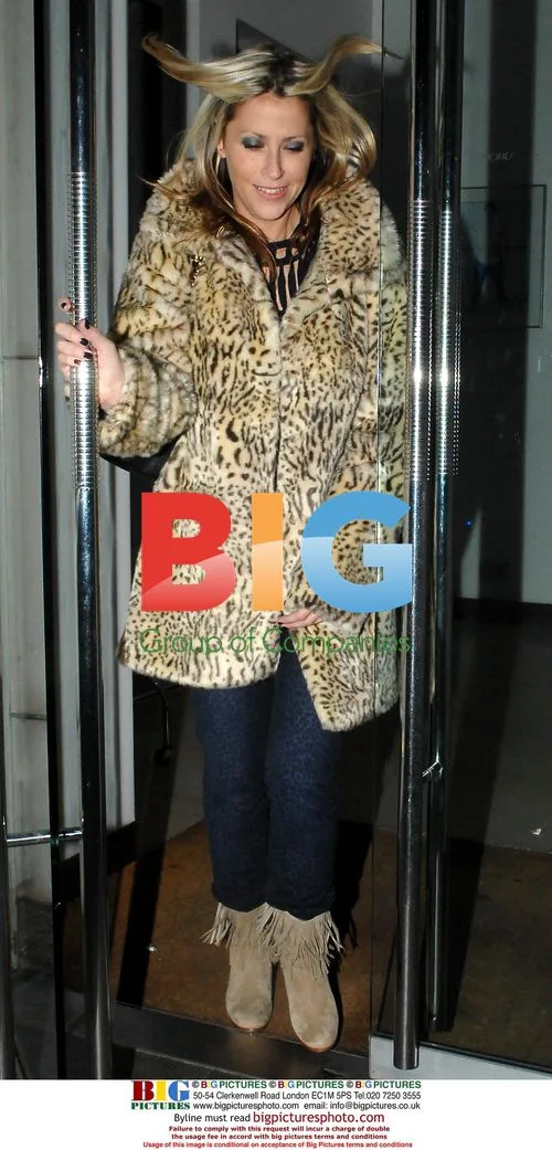 Liam Gallagher and Nicole Appleton Leaving Nobu