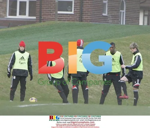 Liverpool players at Melwood training