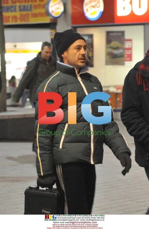 Robert Downey Jnr on the streets of Liverpool