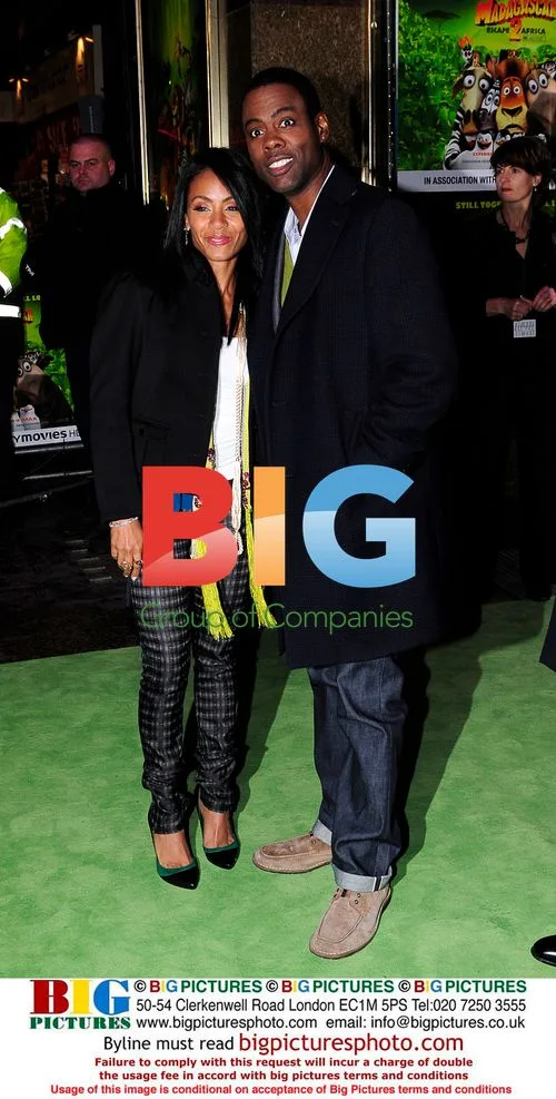 Jada Pinkett Smith and Chris Rock at Madagascar Premiere