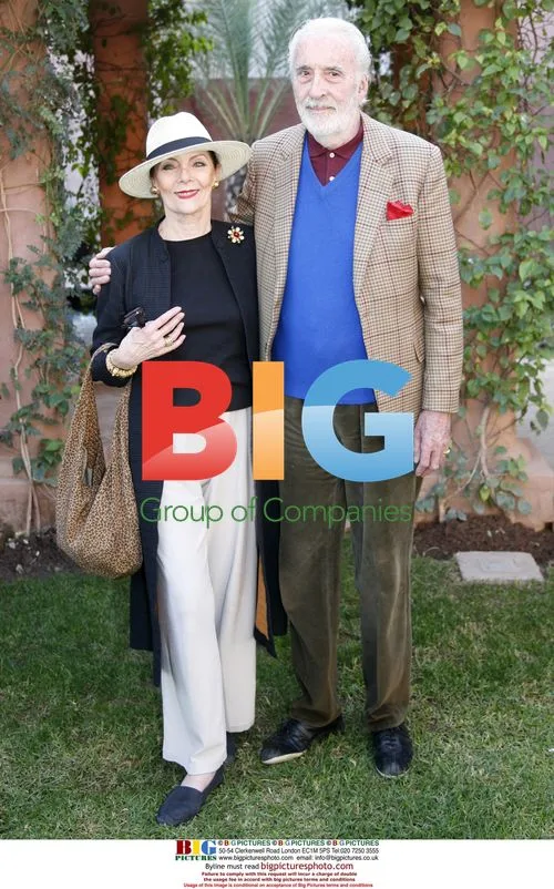 Christopher Lee and wife at film festival in Marrakech