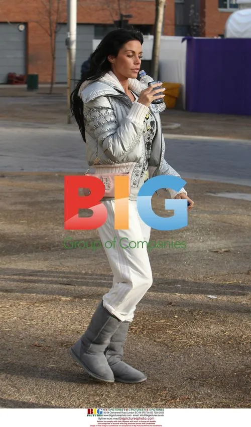 Model Katie Price leaves 'This Morning' studios
