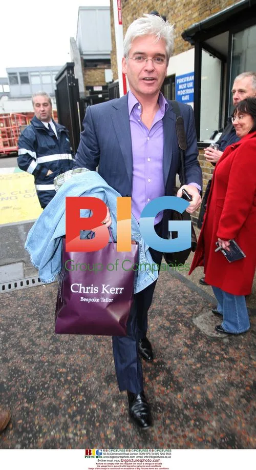 Philip Scofield and Rhydian Roberts Leaving This Morning Studios