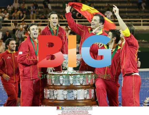 Spanish squad celebrate Davis Cup victory