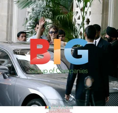 Liz Hurley and Arun Nayar Leaving Hotel in Mumbai