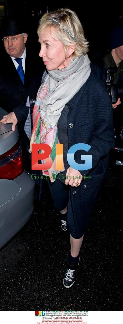 Sting's wife Trudie Styler leaving restaurant in London