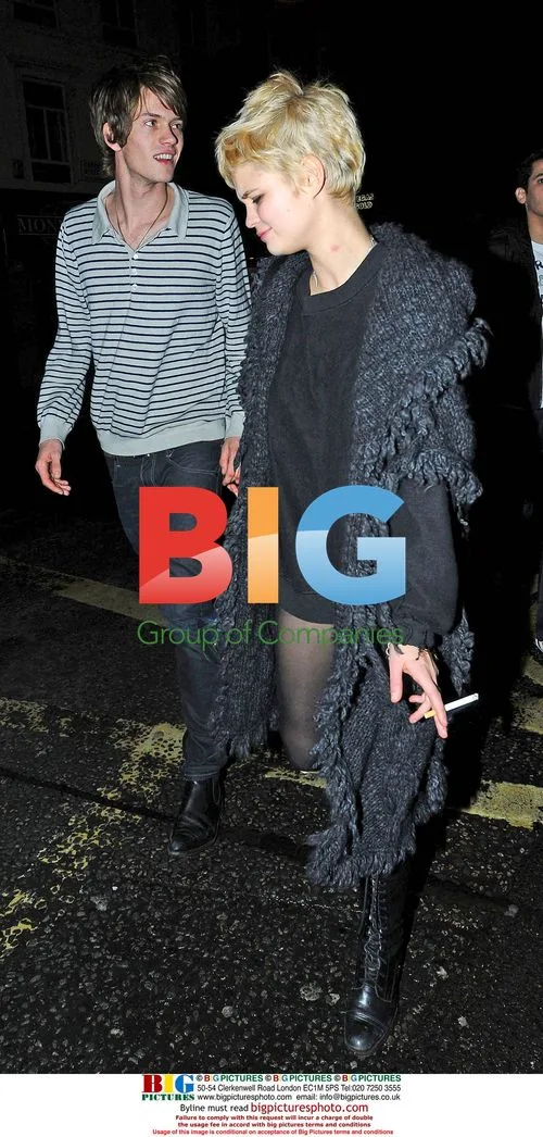 Pixie Geldof with young man after Stella McCartney event