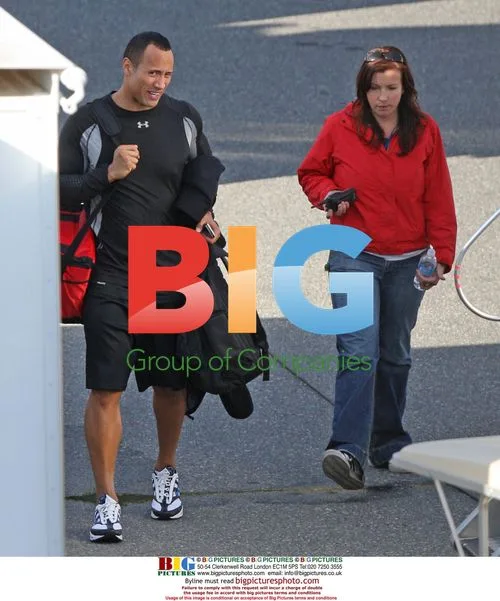 Dwayne "THE ROCK" Johnson on set of "TOOTH FAIRY"