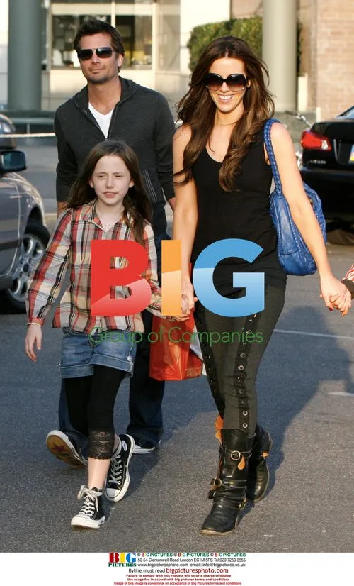 Kate Beckinsale with family in Santa Monica