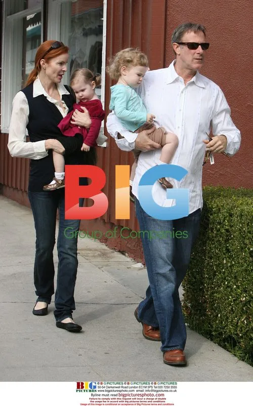 Actress Marica Cross and family out shopping