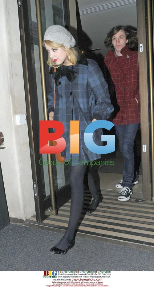 Peaches Geldof and Max Drummey leave hotel in London