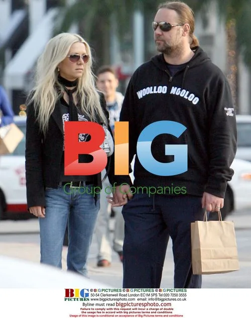Russel Crowe and Danelle Spencer in Beverly Hills