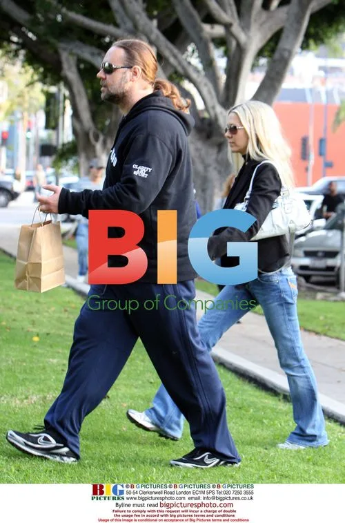 Russel Crowe and Danelle Spencer in Beverly Hills