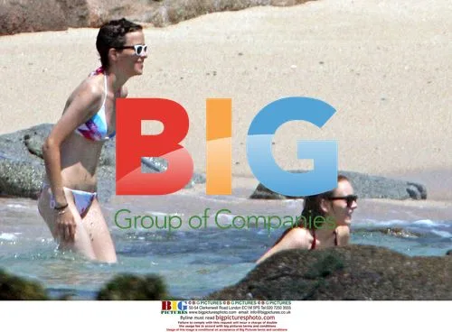 Lindsay Lohan and Samantha Ronson on beach