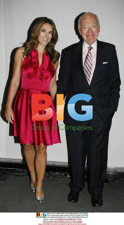 Elizabeth Hurley and Leonard Lauder at Bloomingdale's