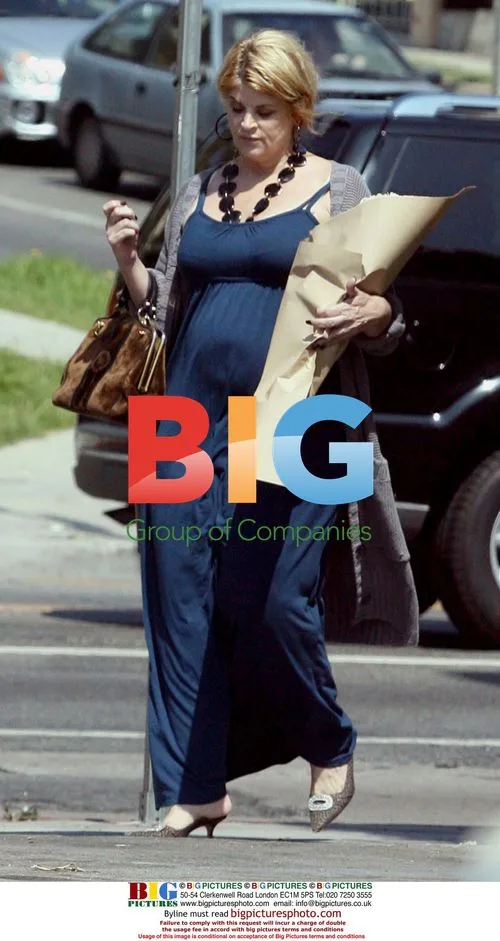 Kirstie Alley shopping for flowers in LA