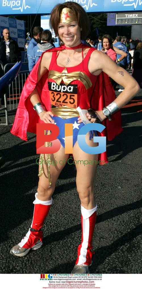 Nell McAndrew Runs Great North Run as Wonder Woman