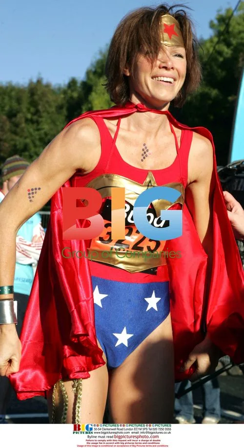 Nell McAndrew Runs Great North Run as Wonder Woman