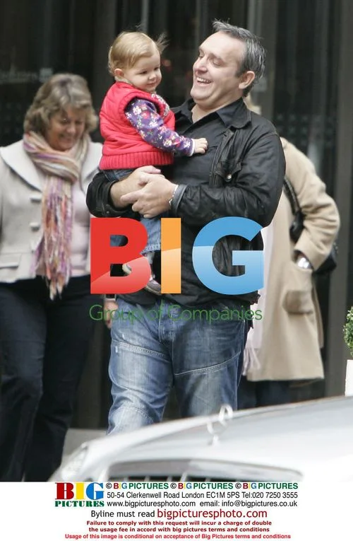 Mark Moraghan leaves hotel with family