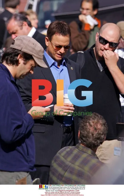 Gary Sinise and Scott Wolf filming CSI: NY in NYC