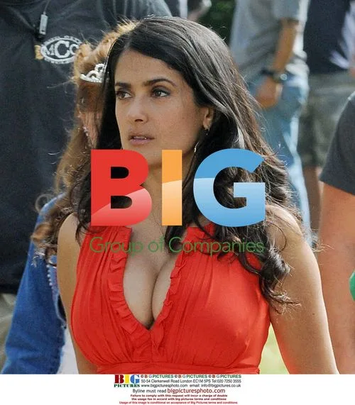Salma Hayek on 30 Rock Set
