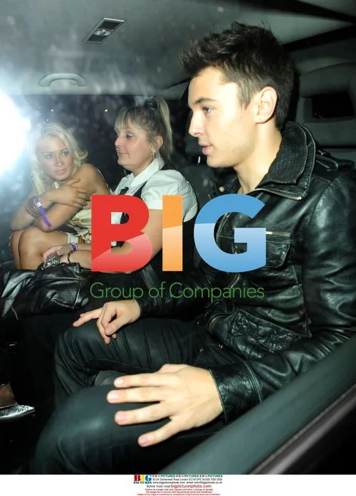 Leon Jackson leaves X Factor Studios with family