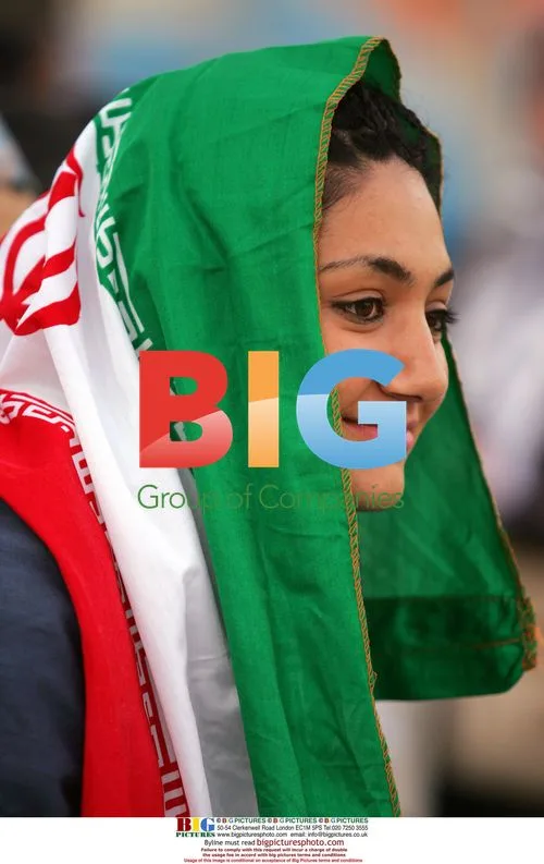Iranian Woman Wears Flag as Veil at Women's Football Tournament