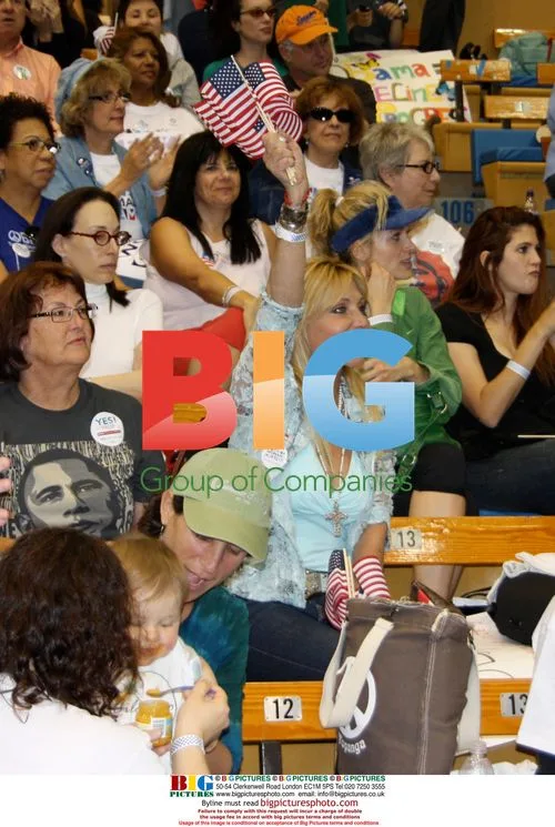 Pamela Bach Hasselhoff at Obama Rally