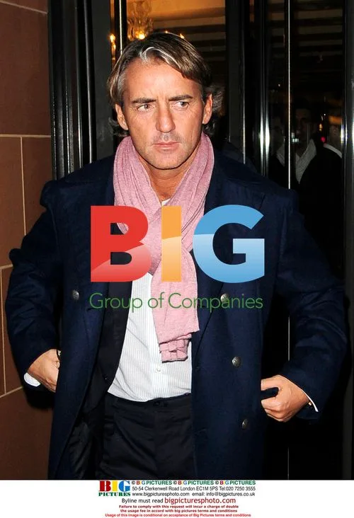 Roberto Mancini Leaving Restaurant