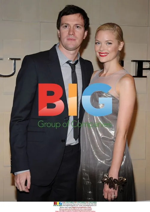 Jaime King and husband at Burberry event