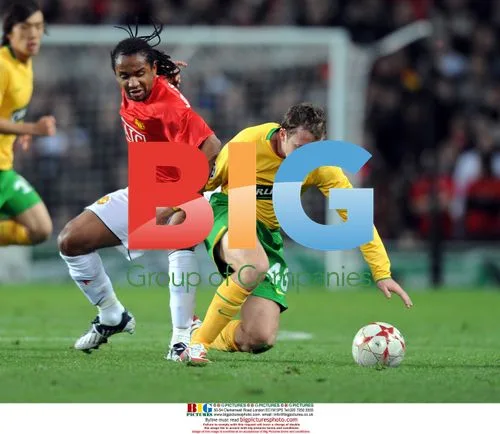Aiden McGeady and Anderson at Manchester United vs Celtic match
