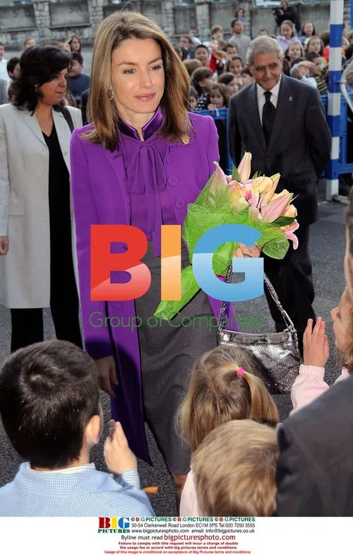 Princess Letizia visits childhood school