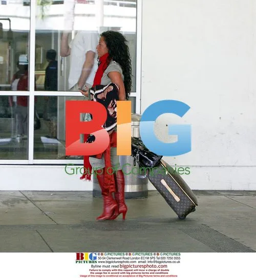 Mel B Arrives at LAX