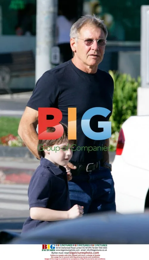 Harrison Ford and son Liam in Brentwood, LA
