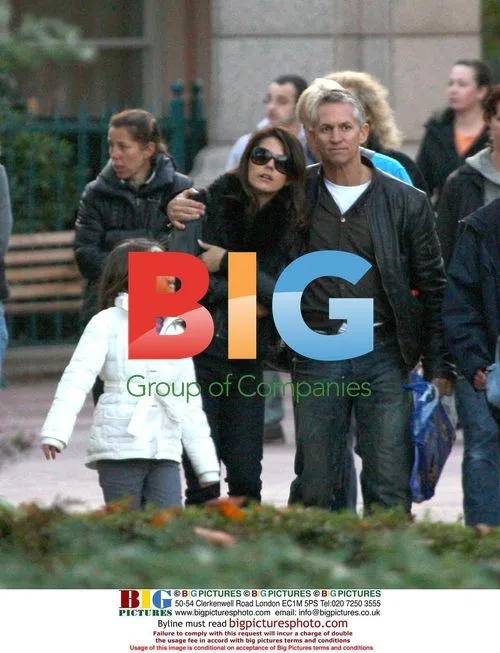 Gary Lineker and family at Eurodisney Paris