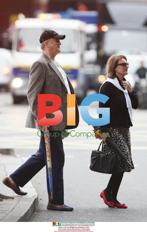 John Cleese with Umbrella in London