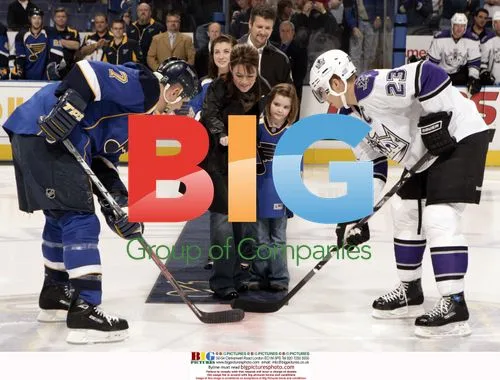 Palin Drops Puck at Hockey Game