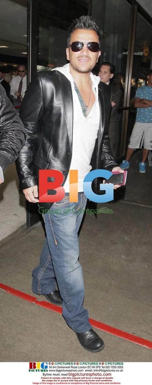 Peter Andre arriving at LAX from London