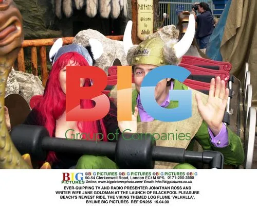 Jonathan Ross and Jane Goldman at Blackpool Pleasure Beach