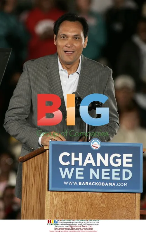 Actor Jimmy Smits at Obama campaign rally