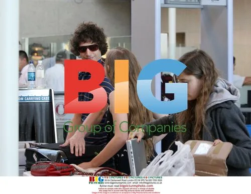 Andy Samberg and Joanna Newsom at LAX