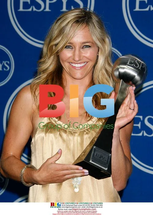 Gretchen Bleiler Poses with ESPY Award