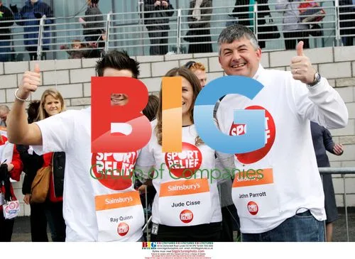 X-Factor's Ray Quinn, Jude Cisse, John Parrott at Sport Relief Mile