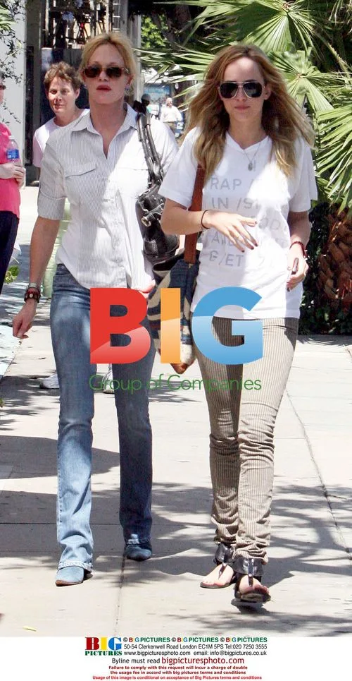 Melanie Griffith and daughter Dakota lunch at The Ivy